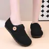 Zapatos de Felpa con Velcro para Mujer, Forro de Terciopelo Cálido, Zapatos de Algodón para Mujer, Invierno, sin Cordones, Suela Plana, Zapatos de Tela de Algodón para Adultos Mayores, Zapatos de Tela del Viejo Pekín