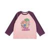 Camiseta de Niña Wulibuyi con Estampado de Dibujos Animados Estilo Infantil de Otoño Color de Contraste Lindo Cuello Redondo Acanalado Top Holgado