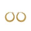 Aretes de corona de lino retro francés para mujer diseño de nicho de lujo ligero moda de alta gama versátil simples aretes joyería para la oreja