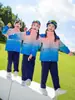 Uniforme Escolar para Estudiantes de Primaria Conjunto de Tres Piezas Ropa de Jardín de Infancia Otoño e Invierno Ropa de Clase para Niños con Forro de Polar Engrosado Tres en Uno