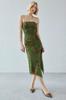Vestido Midi Sexy Slim Sin Tirantes de Color Sólido Estampado con Abertura de Verano 2025 Aliexpress Ebay Europa y América