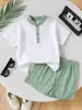Trajes de Manga Corta de Secado Rápido para Niños al por Mayor, Ropa de Verano para Niñas, Camisetas para Niños, Ropa de Dos Piezas para Bebés, Ropa Infantil Estilo Coreano