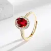Transmissão ao vivo mais vendida novo anel de ovo de pombo moda feminina luxo leve versátil zircônia formato de ovo anel de dedo joia cross-border dropshipping