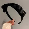 Yu Shuxin Faixa de Cabelo Preta de Cetim Redutora de Rugas com Laço Alto na Coroa Faixa Preta com Fita Francesa para Prender o Cabelo Cartão de Cabelo para Mulheres