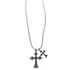 Collar Deslizante con Colgante de Cruz de Diamante Cadena de Suéter de Hip-Hop Europeo y Americano Transfronterizo Nicho Moda Fresca Personalizada Cadena de Sudadera