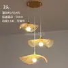 Lámpara Colgante Tejida de Bambú Estilo Japonés Única Creativa con Forma de Sombrero de Paja para Casa de Té, Hotel Interior, Restaurante, Sala de Estar, Accesorio de Iluminación para Vestíbulo