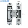 Bisagra de Marco de Puerta Delgado Aleación de Zinc Acero Puerta Bisagra Invisible Bisagra Oculta Puerta de Madera Bisagra Ajustable Tridimensional Bisagra Puerta Bisagra