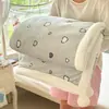 Manta de Vellón de Leche Manta para Siesta en la Oficina Cubierta Gruesa Flocada Cubierta de Sofá para Cama Lavable a Máquina Lavable al Agua