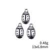 13x6.8mm 0.48g Plata Antigua Accesorios de Ropa DIY Colgante de Insecto