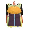 Mochila Casual de Viagem Grande Capacidade Repelente à Água para Homens e Mulheres Patchwork Colorido Dopamina Bolsa de Ombro Duplo para Caminhada ao Ar Livre Alpinismo