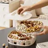 Plato de dulces de estilo nórdico de varios niveles para uso doméstico, adecuado para mesas de centro de sala de estar, para servir bocadillos y frutas secas, con un diseño vintage y creativo, y también se puede usar como caja de almacenamiento decorativa