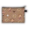 Bolsa de Cosméticos Série Hello Kitty em Couro Preto para Meninas Bolsa de Armazenamento de Grande Capacidade Bolsa Portátil para Higiene Pessoal de Estudante Venda por Atacado