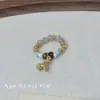 Novo Anel de Pônei com Moeda Dourada Estilo Chinês para Mulheres, Simples Elegante, Anel de Dedo Indicador de Alta Qualidade, Anel de Design de Nicho