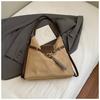 Mochila Grande de Color Block de Moda de Nicho para Mujer 2026 Nueva Bolso de Hombro Casual Bolso Retro para Salidas y Viajes