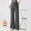 Pantalones Anchos de Maternidad para Primavera, Otoño e Invierno, Corte Holgado, Tallas Grandes, Casual, Modernos, Forrados de Felpa, Engrosados, Leggings Calientes