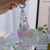 Cadena Avanzada para Teléfono Móvil con Elemento de Corona Hecha a Mano Cadena Corta Rosa Cristalina Cuerda Colgante para Teléfono Móvil Decoración para Colgar en Bolsos Nuevo
