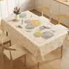 2026 Novo Estilo Luxo Leve High-End Toalha de Mesa Impermeável à Prova de Óleo Resistente ao Calor Lavável Tapete de Mesa Retangular Capa para Mesa de Centro