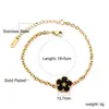 Pulsera Minimalista Hueca Estilo Ins de Flor de Durazno de Moda para Mujer, Acero Inoxidable de Lujo Ligero Pulsera de Joyería de Moda de Gama Alta