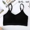 Chaleco deportivo con tirantes en forma de U para la espalda y almohadilla para el pecho, ropa interior femenina para estudiantes, sujetador con base integrada de verano, estilo similar