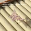 Anillo de mariposa de esmalte coloreado Zibo para mujer, venta al por mayor, artesanías hechas a mano, diseño de nicho de moda ins, regalo de alta gama para amigas