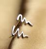 Moda coreana, joyería única y elegante de plata S925 con un diseño geométrico de rayo simple y elegante, exquisitos aretes de latido del corazón
