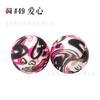Cuentas de Silicona con Marca de Agua 19mm Cuentas de Silicona Cuentas de Leopardo Cuentas de Silicona por Transferencia de Agua Cuentas para Cadena de Chupete Accesorios