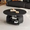 Nuevo Modelo 2026: Mesa de Té Móvil Lujosa y Elegante, Diseño Moderno de Mediados de Siglo, Adecuada para Sala de Estar, Uso Doméstico, Mesa de Té Redonda para Balcón