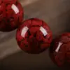 Pulseira de cristal de minério bruto com contas transparentes de cinábrio, acessórios de cinábrio prensados de alta qualidade, fornecimento ao vivo no atacado