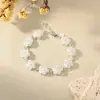 Pulseira de Flor de Rosa Nicho Versátil Estilosa Joia de Luxo Joia de Mão Feminina Presente Flor Retro Fresca Literária