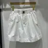 Comercio transfronterizo artículo suelto verano cintura elástica calidad nuevo estilo simple letra A ajustados de pierna ancha pantalones casuales para mujer 2