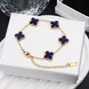 Pulseira de Aço Inoxidável com Trevo de Quatro Folhas e Cinco Flores de 13mm, Venda Quente Transfronteiriça para Mulheres, Joias Modernas de Luxo Leve, Atacado de Fábrica em Estoque