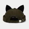 Nuevo Estilo Sombrero Yuppie de Cúpula sin Costuras Orejas de Gato Lindas Sombrero Melón Moda Coreana Primavera y Verano Sombrero Lander para Hombre