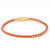 Pulseira de Cordão de Couro de Aço Inoxidável 3,0mm Fivela Resistente ao Desgaste Cordão de Couro Pendurado Fecho de Pressão Usável Ouro Duro Miçangas Cordão de Mão