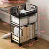 Armazenamento de mesa portátil prateleira de armazenamento de chão carrinho de livros para sala de aula com rodas simples armário de livros para estudantes organizando