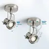 Focos retro Bauhaus de superficie con ángulos ajustables, iluminación ambiental para pasillos y corredores, focos de riel de acero inoxidable estilo industrial