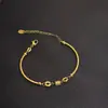 Baoman Nova Pulseira Chinesa Meia Pulseira Pequeno Homem Pulseira de Cintura Nicho Requintado Senso de Alta Qualidade Pulseira Anel de Aço Titânio Dourado Joias de Mão
