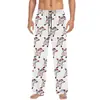 Pantalones de pijama casuales con cordón para hombre y mujer con estampado de dibujos animados para parejas, pantalones caseros personalizables