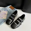 Zapatos Mary Jane con Hebilla Cuadrada para Mujer 2026 Planos Cómodos Versátiles Zapatos de una Sola Pieza Marrón Retro Antideslizantes Boca Poco Profunda Simples
