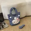 Bolsa de Mão Hello Kitty Feminina 2026 Nova Bolsa Saco Desenho Animado High-End para o Dia a Dia Bolsa de Ombro Transversal com Bolinhas
