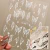 Celebridad de Internet Pegatinas para Uñas Líquidas de Mariposa Nuevas Cortadas Láser Plata Caliente Coloridas Finas Resistentes Pegatinas de Uña Adhesivas de Mariposa DH