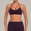 Sutiã Esportivo Cross-border com Bojo para Yoga Costas Nuas Alça no Pescoço Justo Roupa Íntima Esportiva Top para Corrida Fitness 6932