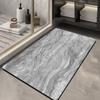 Alfombra de Piso Absorbente de Barro Diatomeo con Patrón de Mármol para Baño, Tapete para Puerta de Entrada, Alfombrilla para Pies Antideslizante de Secado Rápido para Inodoro y Retrete
