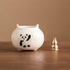 Panda Pintado a Mano Inserto de Incienso Quemadores de Incienso Individuales de Alta Calidad Hogar Interior Cerámica para Té Accesorios Línea Simple Base para Incienso