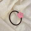Francês retro moda ouro padrão acetato pequena flor faixa de cabelo corda de cabelo fresco bonito doce vento cabelo laço cabelo corda elástico