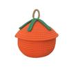Cesta de Almacenamiento de Calabaza para Artículos Varios Escritorio Cosméticos Niños Cesta de Almacenamiento de Juguetes con Tapa a Prueba de Polvo Decoraciones para Sala de Estar