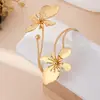 Fornecimento Transfronteiriço Europeu e Americano Pulseira de Flor Elegante e Fashionável Argola de Braço Aberta Ajustável Joia Feminina