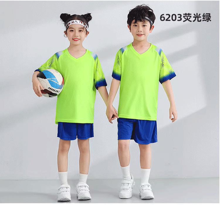 儿童足球服套装男女小孩运动球衣幼儿中小学生比赛体适能班服定制