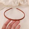 Diadema de alta calidad de estilo minimalista versátil de Corea del Sur para mujer, elegante y delgada, de cuero PU, elegante, presurizada, con borde fino, accesorios para el cabello