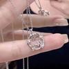 Collar de cadena para clavícula para mujer con lazo de corona de amor, lujo ligero, creativo, nicho, sentido del diseño de alto nivel, Navidad, estudiantes, novias
