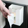 Caja de pañuelos de pared, estante de caja de papel colgante invertido sin taladro, estante de almacenamiento, organizador colgante para pañuelos faciales